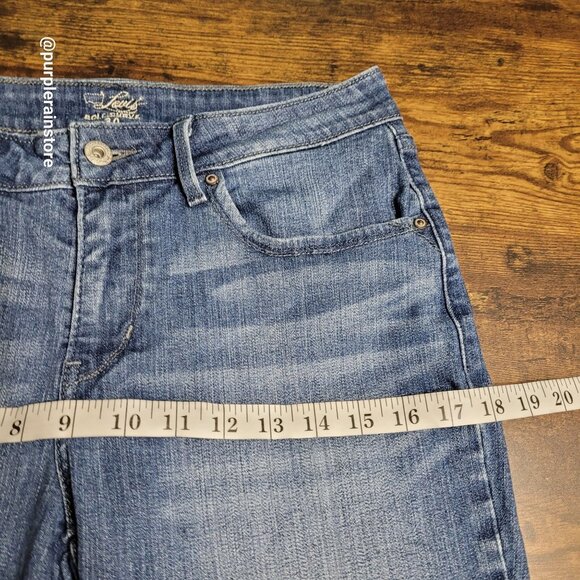 Vtg Levi's Jeans 10 Bold Curve Capri Mid Rise Medium Light Wash Stretch Denim - Picture 7 of 12